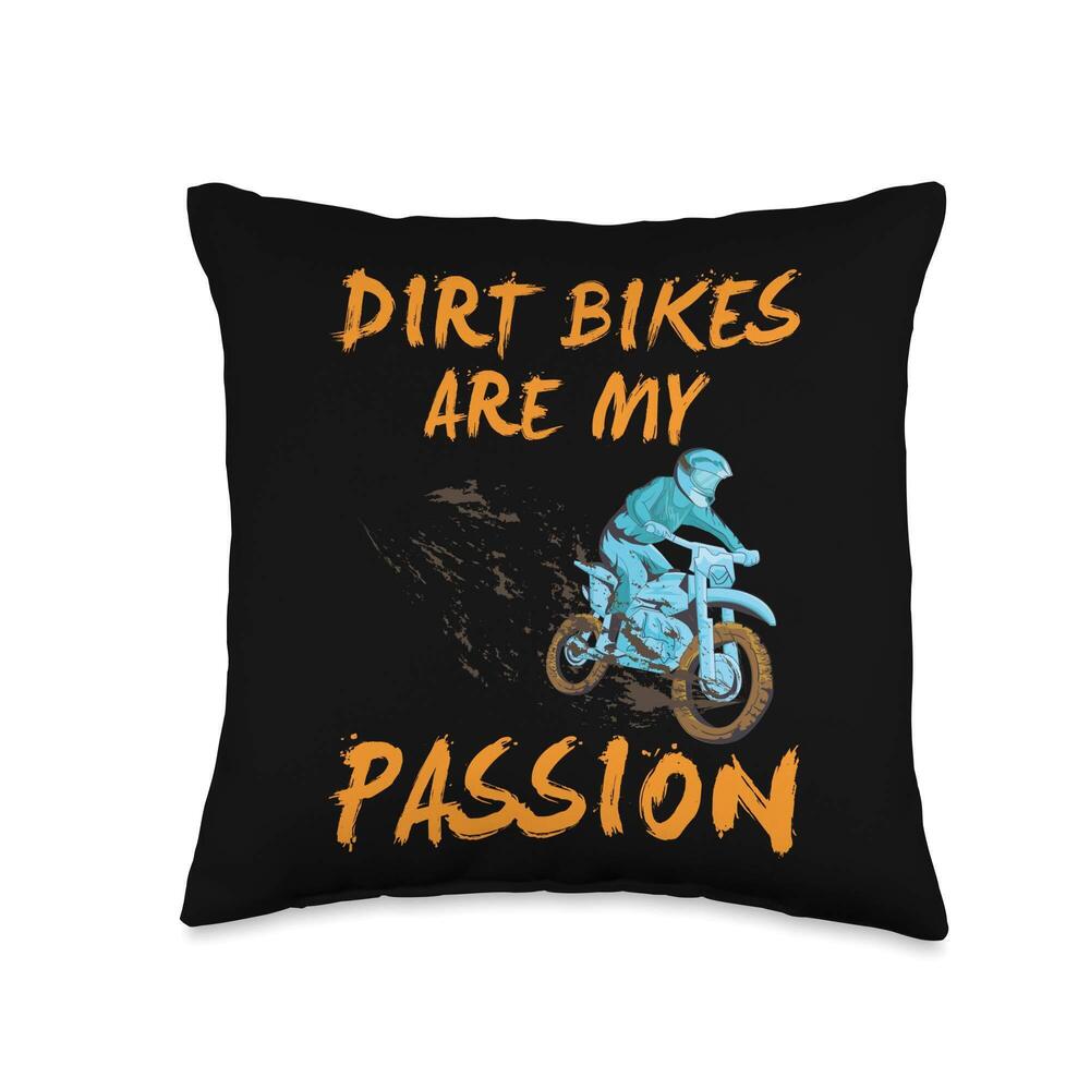 1956 Funny Bike lover Graphic Dirty Bikes Are My Passion Throw Pillow